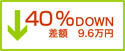 40％ダウン